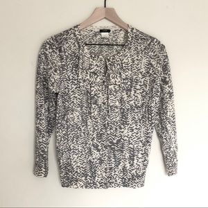 💋J. crew wool ruffle cardigan sweater small